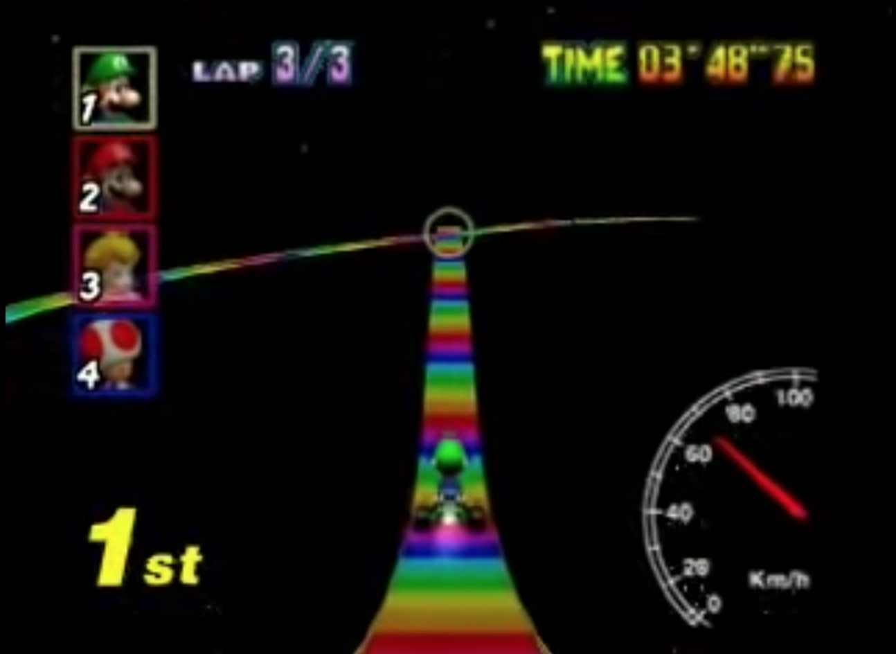 Mario Kart 64 gameplay footage (1996)
